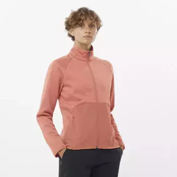 Salomon Essential Теплая женская куртка на молнии, светло-серый