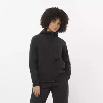 Salomon Outline Гибридная теплая женская толстовка, чёрный