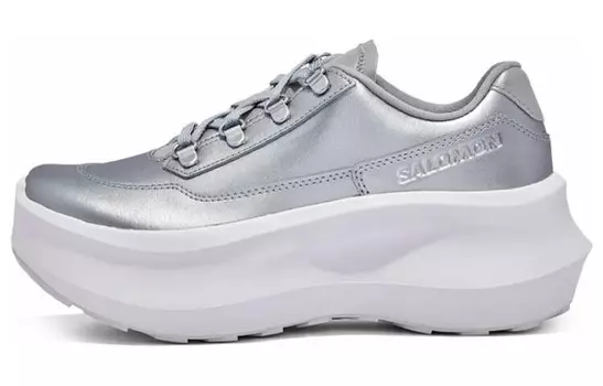SALOMON SR811 Leather Platform Comme Des Garcons Silver