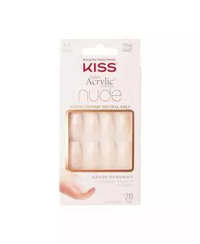 Salon Акриловые накладные ногти, лейлани, нюдовый, мед гроб, 28 карат Kiss, цвет Leilani