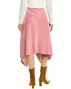 Salvatore Ferragamo Женская замшевая макси-юбка Ferragamo, розовый