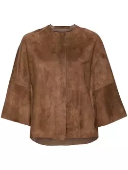 Salvatore Santoro куртка без воротника, коричневый