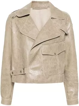 Salvatore Santoro куртка с эффектом кракле, нейтральный цвет