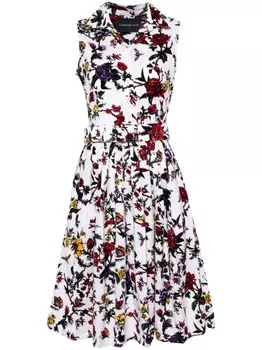 Samantha Sung платье Claire с цветочным принтом, белый