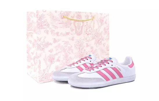 SAMBA OG Обувь для скейтборда унисекс, низкие кеды, розовый/белый Adidas Originals