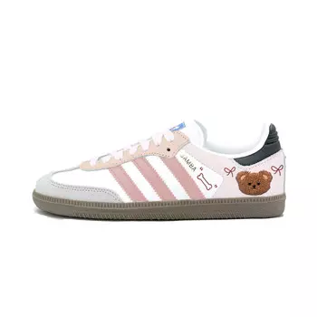SAMBA OG Обувь для скейтборда унисекс, низкие кеды, розовый Adidas Originals, белый/розовый
