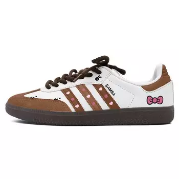 SAMBA OG Обувь для скейтборда унисекс, низкие кеды Adidas Originals, белый/коричневый