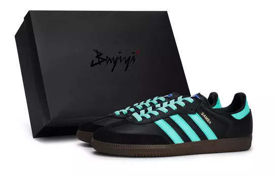 SAMBA OG Обувь для скейтборда унисекс, низкие кеды Tiffany Adidas Originals, цвет Black Tiffany
