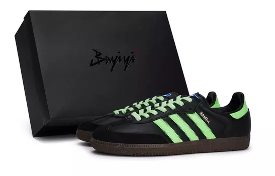 SAMBA OG Обувь для скейтборда унисекс, низкие кеды, зеленый Adidas Originals