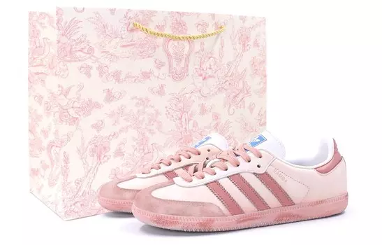 SAMBA OG Обувь для скейтборда унисекс, низкие кеды, розовый/белый Adidas Originals
