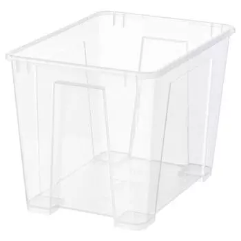 SAMLA САМЛА Контейнер, прозрачный, 39x28x28 см/22 л IKEA