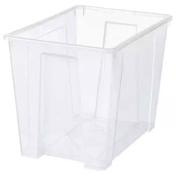 SAMLA САМЛА Контейнер, прозрачный, 56x39x42 см/65 л IKEA
