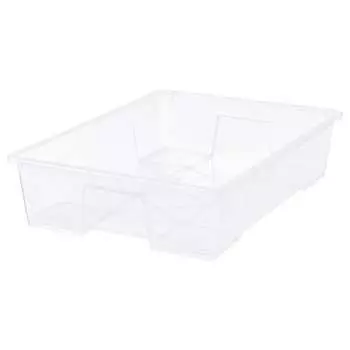 SAMLA САМЛА Контейнер, прозрачный, 78x56x18 см/55 л IKEA