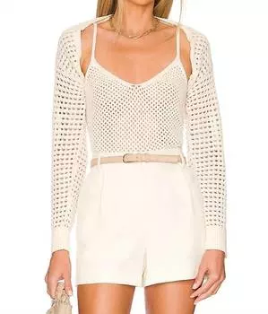 Sammy Set Майка Shawl в цвете экрю L'Agence, цвет ecru