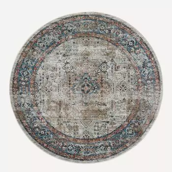 Самодэ тканый круглый ковер El Corte Ingls, разноцветные