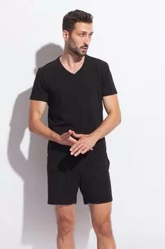 Самодельная футболка с льном и шпицем Sofiaman, черный