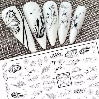 Самоклеящиеся наклейки для украшения ногтей Deni Carte