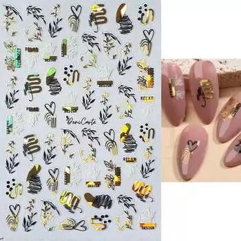 Самоклеящиеся наклейки для украшения ногтей Deni Carte