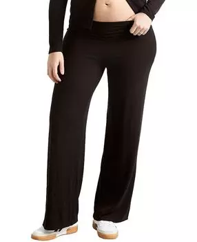 Самые мягкие уютные брюки с резинкой Over/Under Bump Relaxed Pant HATCH Collection, черный