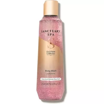 Sanctuary Spa Гель для душа с лилией и розой для женщин без минеральных масел, веганский гель для душа, 250 мл