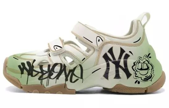 Sandal Chunky Mask River Trekking Shoes Unisex Green Mlb