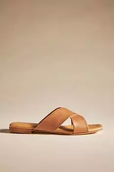 Сандали Nisolo с перекрестными ремешками, медовый