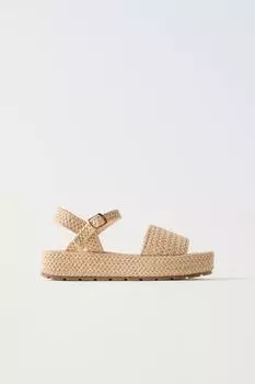 Сандали Zara Platform, светло-коричневый