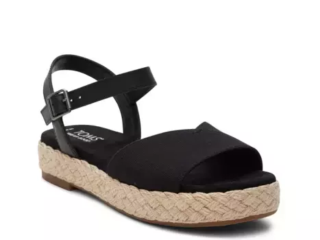 Сандалии Abby Espadrille Platform Sandal Toms, черный