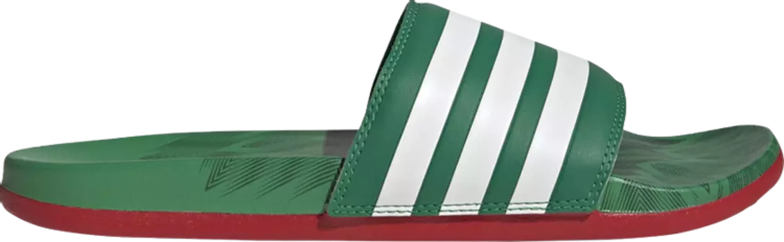 Сандалии Adidas Adilette Comfort Slide 'Vivid Green Scarlet', зеленый