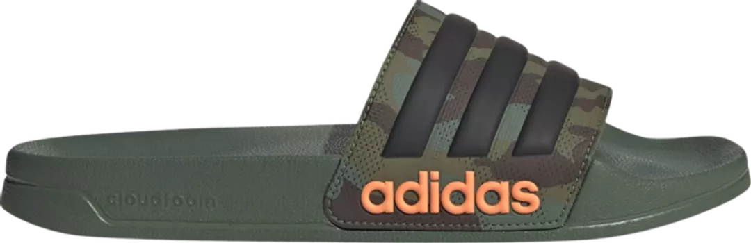 Сандалии Adidas Adilette Shower Slide 'Camo', зеленый
