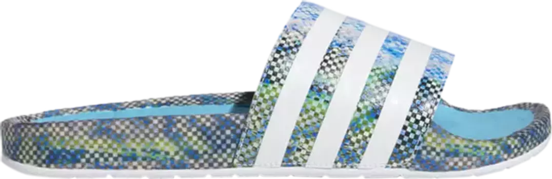 Сандалии Adidas Ninja x Adilette Boost Slide 'Time In - Signal Cyan Glow Pink', синий