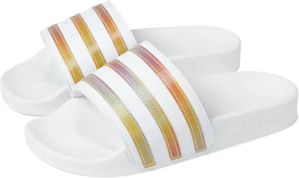 Сандалии Adilette adidas, цвет White/Multicolor/White