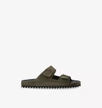 Сандалии Agora из замши с двойным ремешком Officine Creative, зеленый