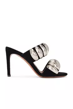 Сандалии Alaa Pebbled Mule, нуар