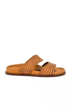 Сандалии Alaa Vienne Leather Slides, цвет Tan Clair