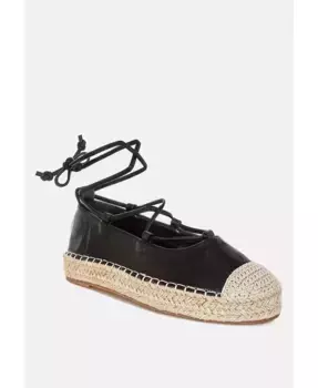 Сандалии Alaya Woven Toe Lace-Up Espadrilles London Rag, черный