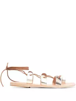 Сандалии Alcyone со шнуровкой Ancient Greek Sandals, металлик