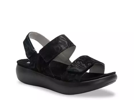 Сандалии Alegria Bailee на танкетке, черно-коричневый