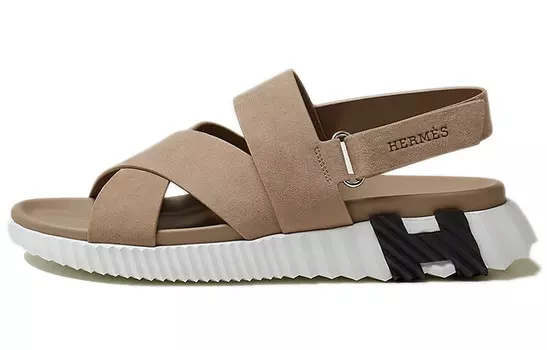 Сандалии электрические слайды мужские Hermes