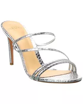 Сандалии Alexandre Birman Eve 85 из тисненой кожи, серебро