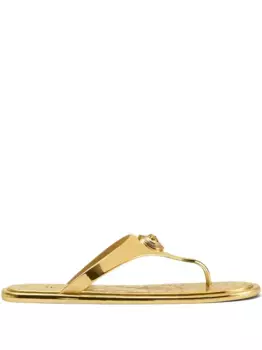 Сандалии Alia с эффектом металлик VERSACE, золотой