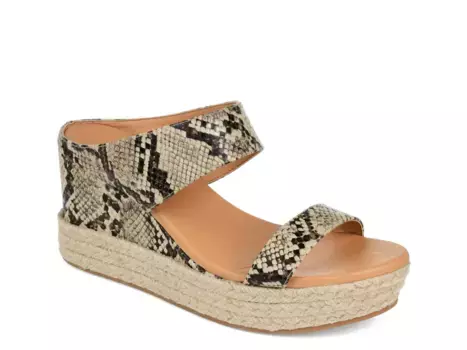 Сандалии Alissa Espadrille Wedge Sandal Journee Collection, цвет beige_blacksnakeprint
