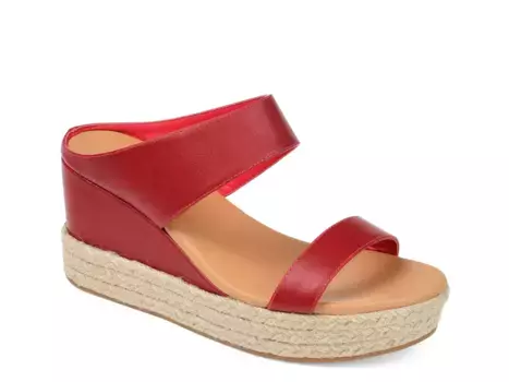 Сандалии Alissa Espadrille Wedge Sandal Journee Collection, красный