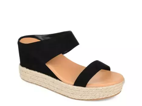Сандалии Alissa Espadrille Wedge Sandal Journee Collection, черный