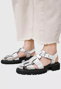 Сандалии AllSaints, серебристый