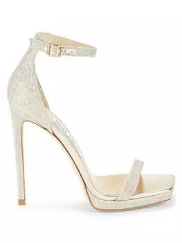 Сандалии Alva на шпильке Jimmy Choo, цвет Platinum