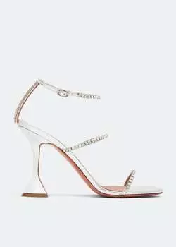 Сандалии Amina Muaddi Gilda, серебряный