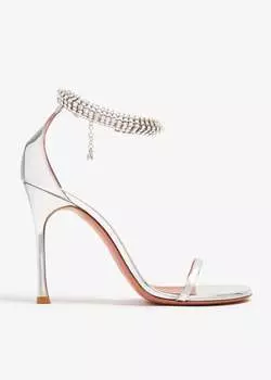 Сандалии Amina Muaddi Iman, серебряный