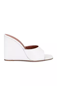Сандалии Amina Muaddi Lupita Nappa Wedge, белый