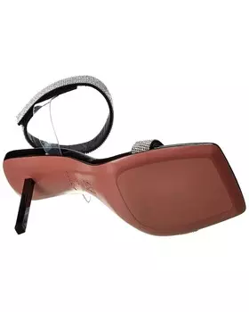 Сандалии AMINA MUADDI Rih из винила и лака, черный